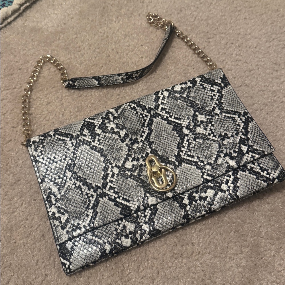 NWT GIANNI BINI snake skin envelope clutch crossbody